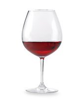 The beautiful red color of Pinot Noir in the glass