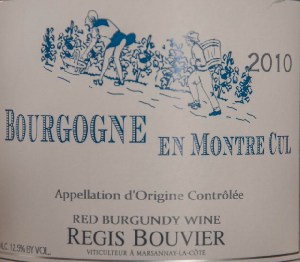 Regis Bouvier Bourgogne Rouge Montre Cul 2017 750ml