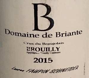 Domaine De Briante Beaujolais Schneider 2015 750ml