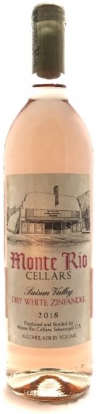 Monte Rio Cellars Dry White Zinfandel 2018 750ml