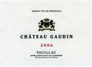 Chateau Gaudin Pauillac 2015 750ml