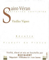 Rijckaert Saint Veran Vielles Vignes 2018 1.5Ltr