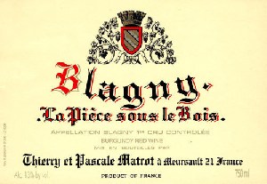 Thierry Et Pascale Matrot Blagny La Piece Sous Le Bois Rouge 2016 750ml