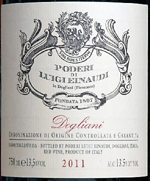 Poderi Luigi Einaudi Dolcetto Di Dogliani 2018 750ml