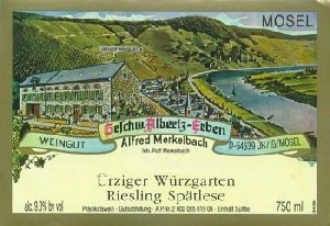 Merkelbach Urziger Wurzgarten Riesling Spatlese #5 2018 750ml