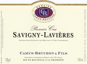 Camus-Bruchon Savigny-Les-Beaune Lavieres 1er Cru 2018 750ml