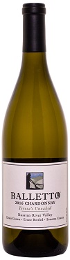 Balletto Chardonnay Teresa's Unoaked 2019 750ml