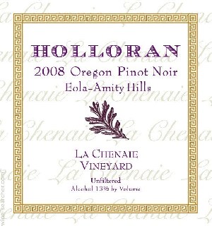 Holloran Pinot Noir La Chenaie 2014 750ml