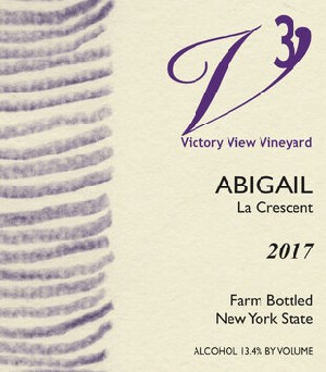 Victory View Vineyards Abigail La Crescent Semi-Sweet 2017 750ml