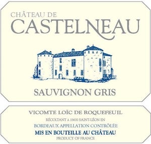 Chateau De Castelneau Sauvignon Gris 2018 750ml