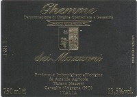 Tiziano Mazzoni Ghemme dei Mazzoni 2015 750ml