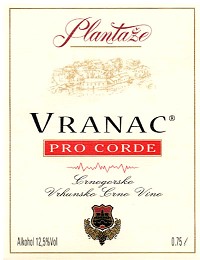 Plantaze Vranac Pro Corde 750ml