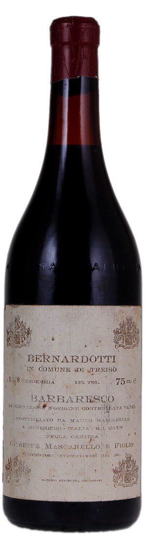 Giuseppe Mascarello Barbaresco Bernadotti 1978 750ml