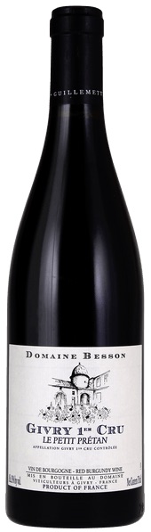 X. Besson Givry Rouge 1er Cru Petit Pretans 2018 750ml