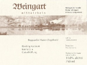 Weingart Bopparder Hamm Ohlenberg Riesling Kabinett Halbtro 2019 750ml