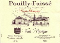 Vins Auvigue Pouilly-Fuisse Le Moulin Du Pont Cuvee Classique 2018 750ml
